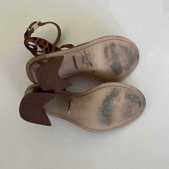 Gianni Bini ‘Marilane’ Women's 7.5 Dyed Calf Hair Leopard Print Sandal - Picture 8 of 10